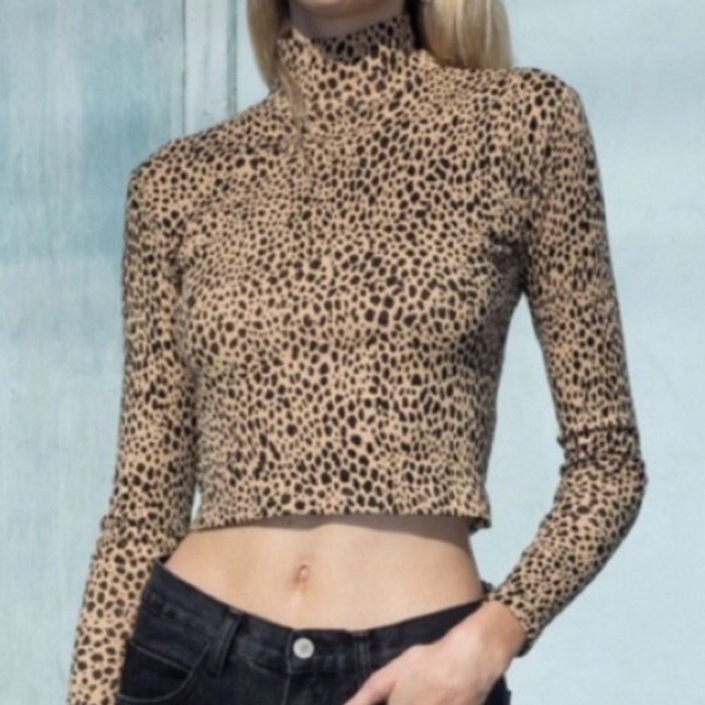 Brandy Cheetah Turtle Neck
